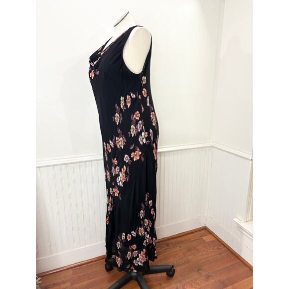 Eva Blue Size 18 Vintage Dress Beaded Maxi REPAIRED Whimsigoth Fairy Grunge - Picture 16 of 16